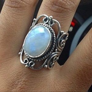 Moonstone antique style ring